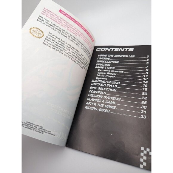 Extreme-G 2 (XG2) Nintendo 64 N64 ~ Instruction Manual Only - Picture 4 of 6